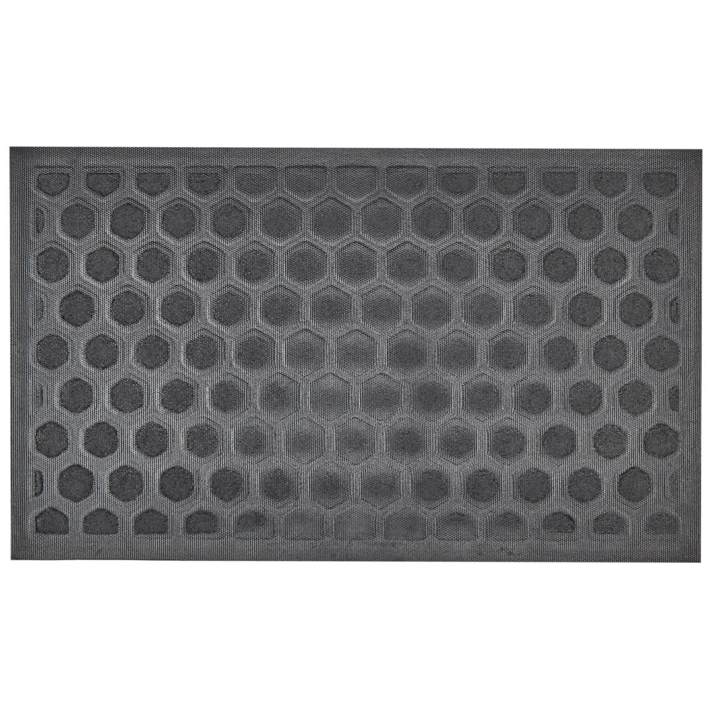 Zerbino in poliestere naturale con fondo in gomma nera antiscivolo 45 x 75 cm Stampa pettine di miele Decorazione moderna per interni