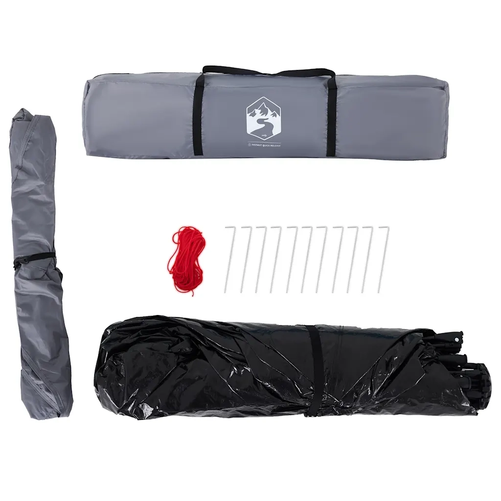 Tenda Campeggio Cabina 4 Pers. Grigio Arancione Rilascio Rapido 4005334