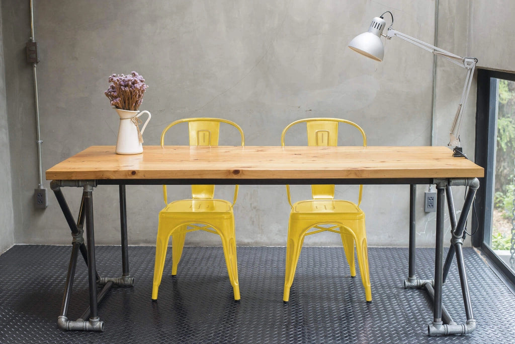 Sedia per Sala da Pranzo Industrial in Acciaio cm 35x45x85 - METAL