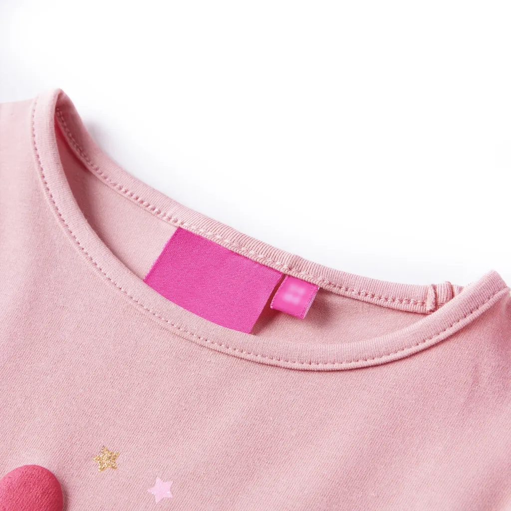 Maglietta per Bambine a Maniche Lunghe Rosa Chiaro 92 14054