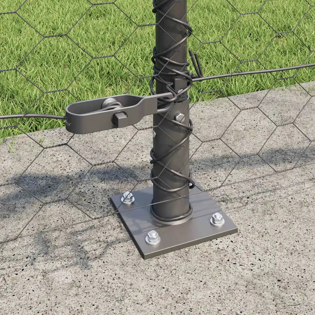 Palo della recinzione Grigio 100 x 0,5 m (maglia di 50 mm)