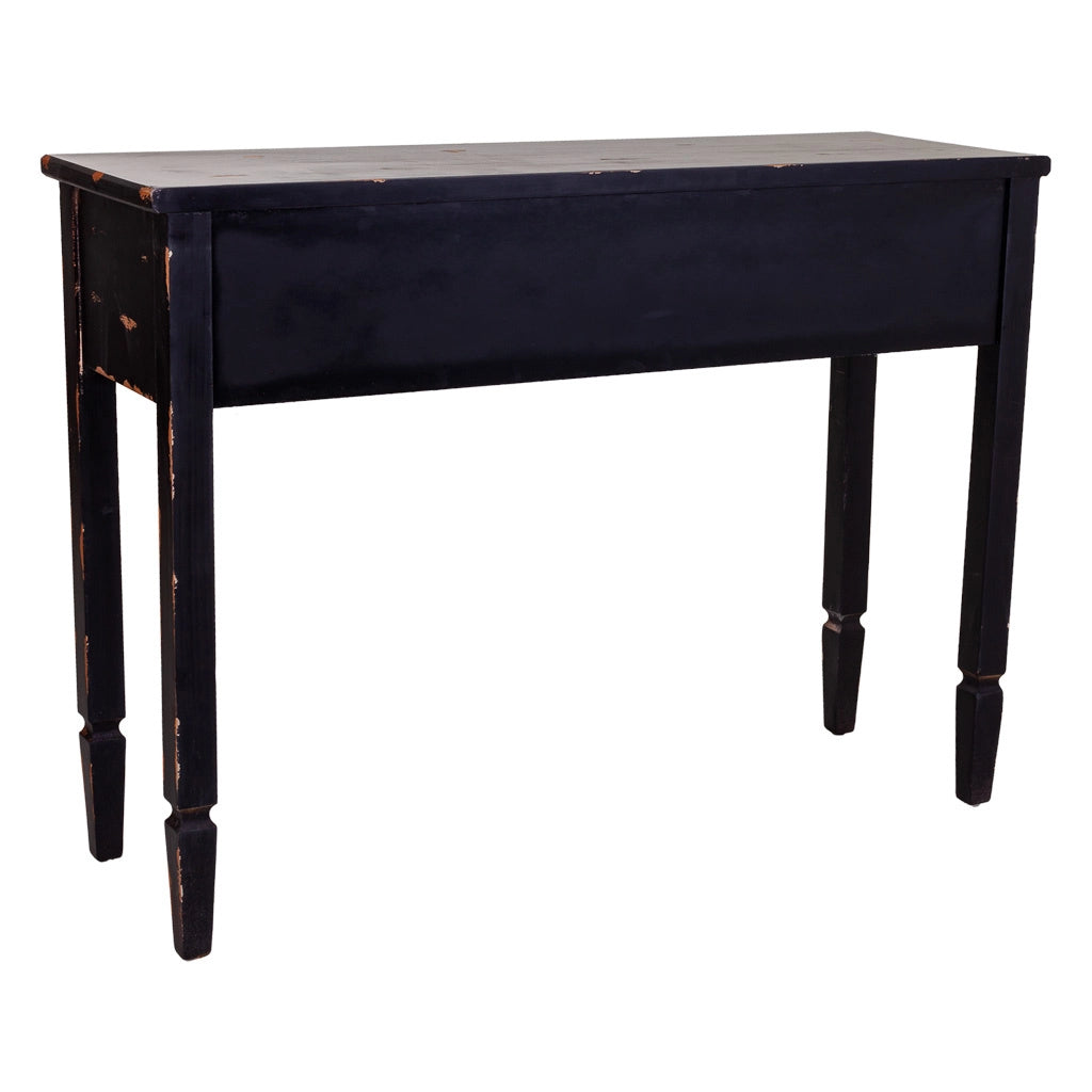 Mobile da ingresso in legno nero 112x38x82h