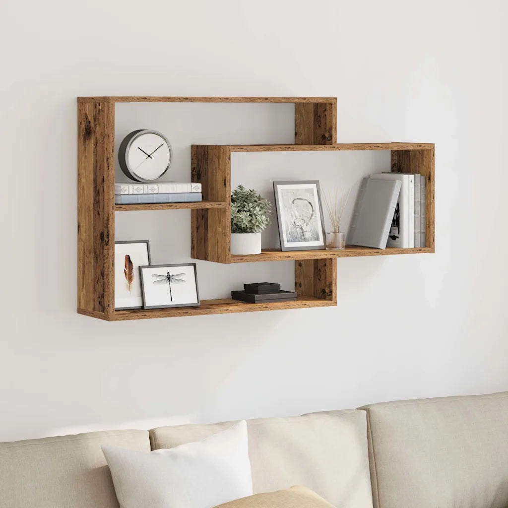 vidaXL Scaffale a Parete Legno Antico 104x20x58,5 cm in Truciolato