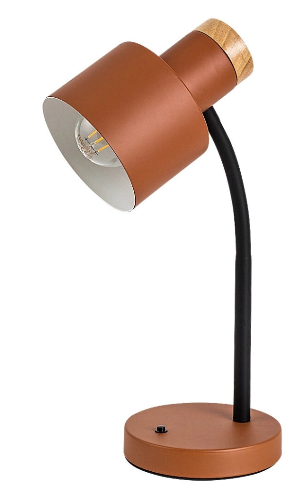 Lampada da scrivania Pastro 1xE27 nero/arancio Rabalux