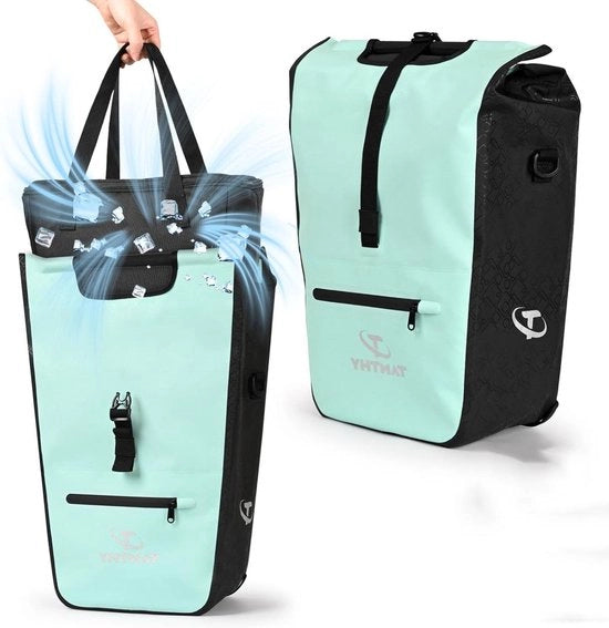 Borsa per bicicletta con tasca removibile 3-in-1 impermeabile - per portabagagli, borsa a tracolla e borsa da spalla (22-28 litri)