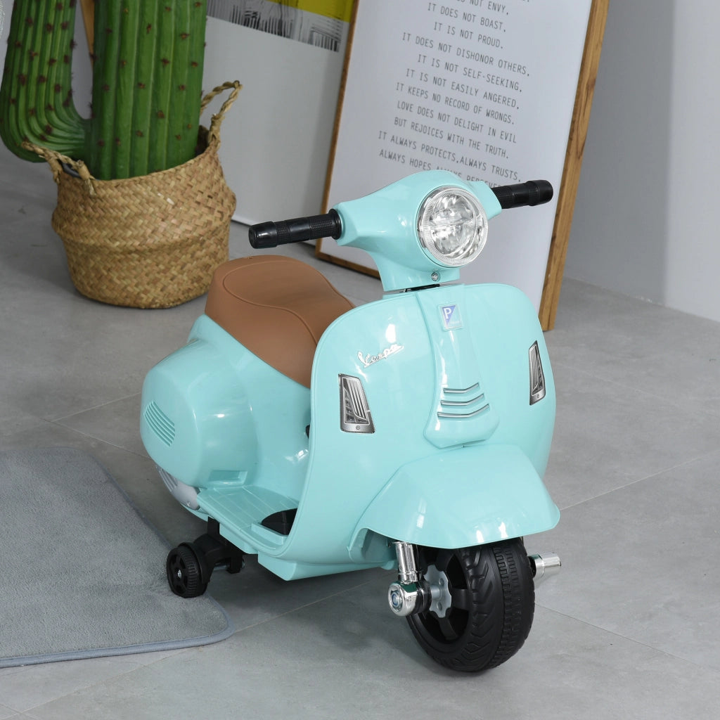 Moto Giocattolo Elettrica per Bambini con Faro e Bocina ¨C zephmum ¨C 66,5x38x52 cm Verde