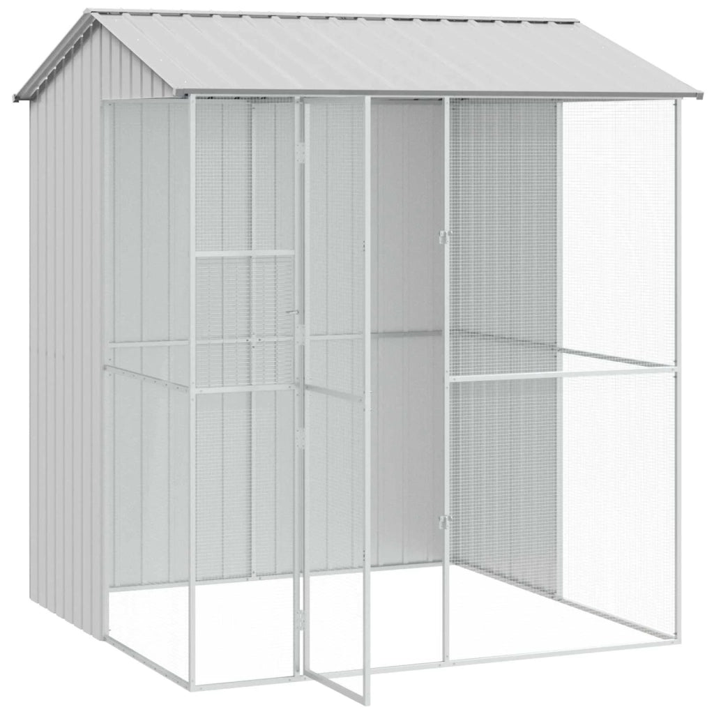 Gabbia per uccelli Grigio 215 x 210 x 247 cm Acciaio zincato 3325175