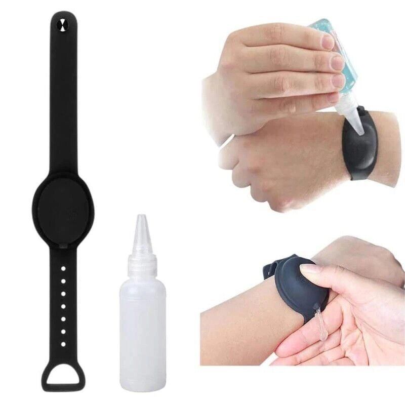 Dispenser Bracciale porta gel disinfettante 6ml unisex uomo donna bambino