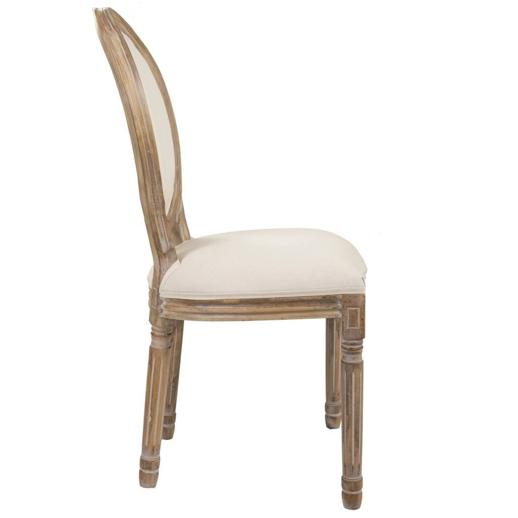 Sedia in legno imbottita beige 48x46x48/96h