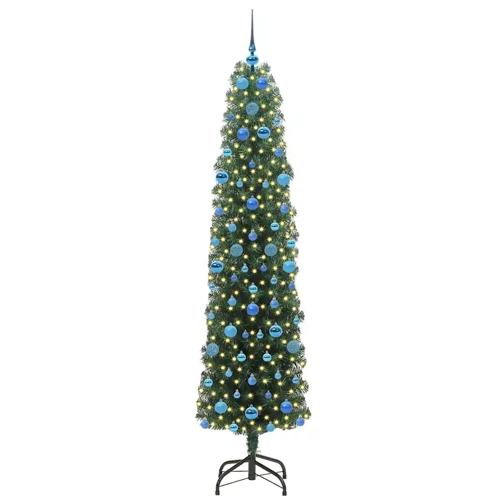 Albero di Natale artificiale con 300 LED Verde 210 cm