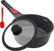 Piastra acciaio da 20 cm con coperchio in materiale antiscivolo, manico rimovibile, idonea per tutti i fornelli, resistente al lavastoviglie e forno, nera