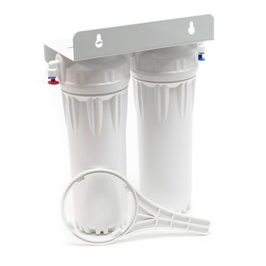 Naturewater Filtro dell'acqua a 2 livelli NW-PR302, con cartucce filtranti da 254 mm, con rubinetto