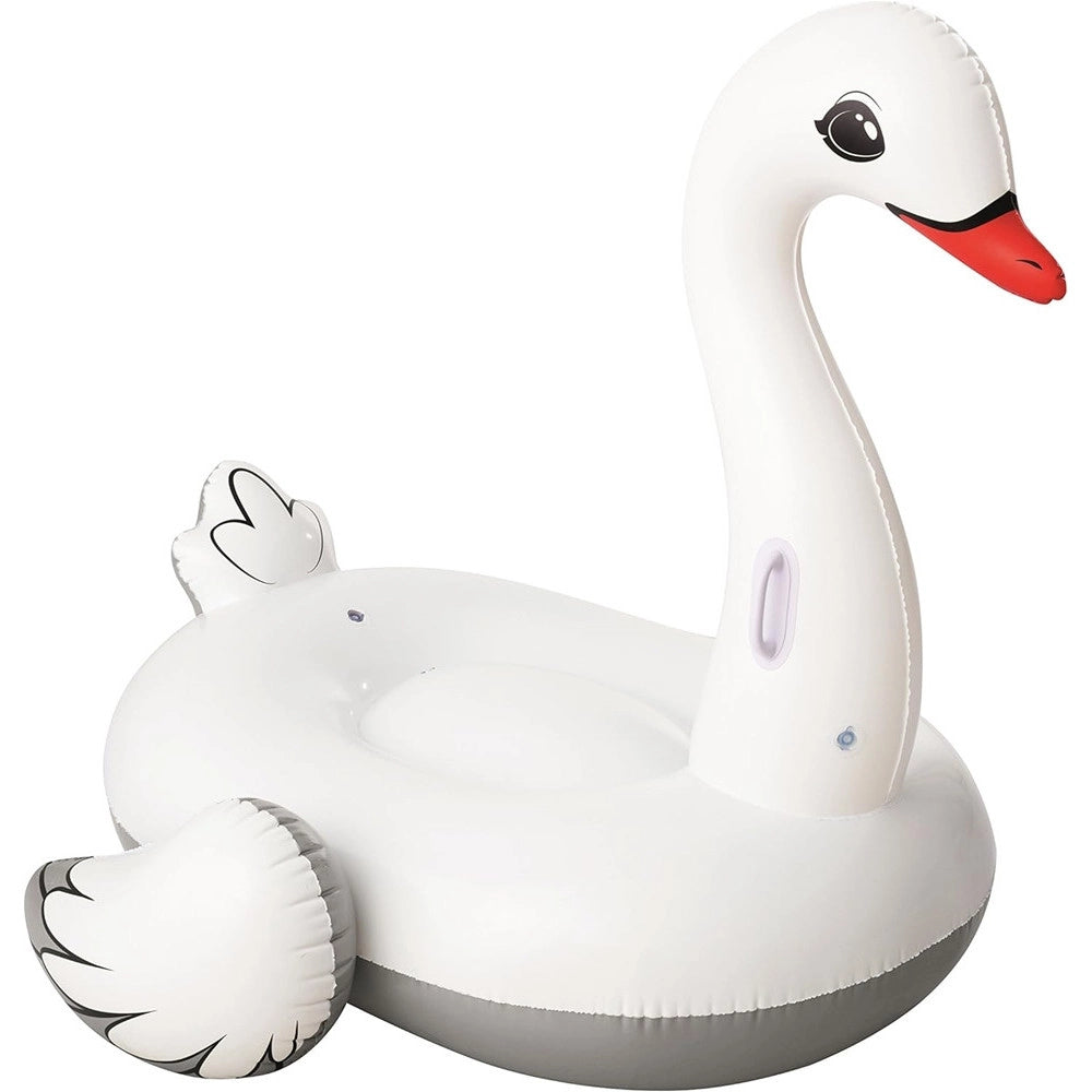 Trade Shop - Cigno Gonfiabile Cavalcabile Gigante 196x174cm Materassino Con Maniglie Piscina 016104 -