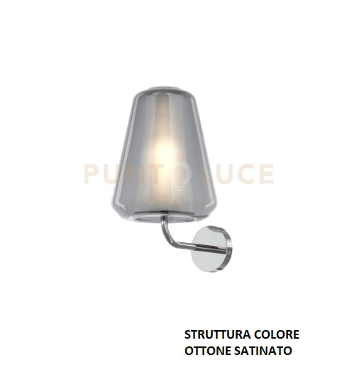APPLIQUE OTTONE SAT. VETRO GAMMA FUME 1176OS-A GAMMA-FU