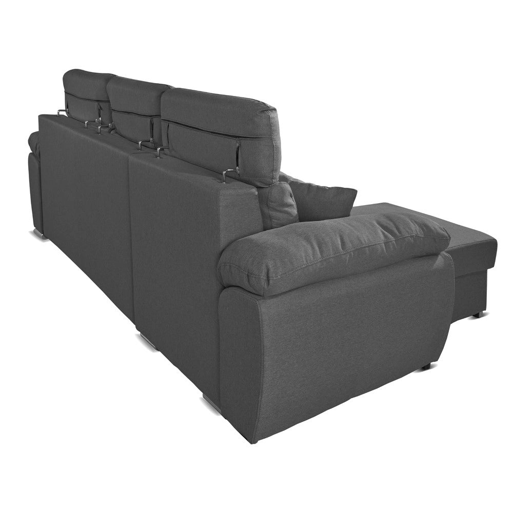 Divano con penisola contenitore grigio ComoII Twist20