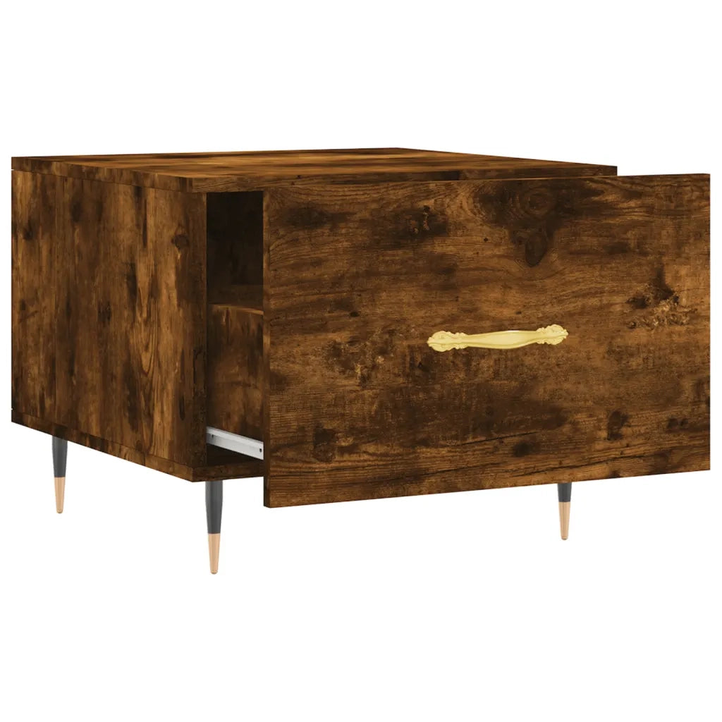 2 pz Tavolini salotto | Tavolino da caff¨¨ | Tavolino da Soggiorno Rovere Fumo 50x50x40cm Legno Multistrato