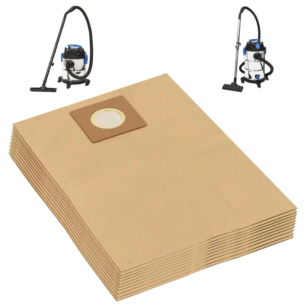 Sacchetti Carta per Aspirapolvere e Aspiraliquidi 10pz Marrone cod mxl 73240