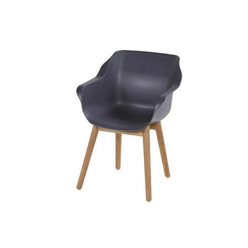 Set di 2 Sedie SOPHIE Teak Armchair HARTMAN - Antracite