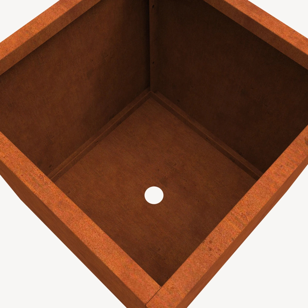 Fioriera Vaargel in Acciaio Corten Portafiori 60x60x60 cm - Marrone Ossidato casa.pro