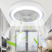 ZMH Ventilatore a Soffitto con Luce LED Regolabile e Telecomando 5 Pale Moderno Blu Timer Silenzioso per Soggiorno