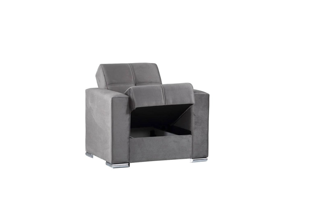 Bacoli, Poltrona Braccioli, Grigio