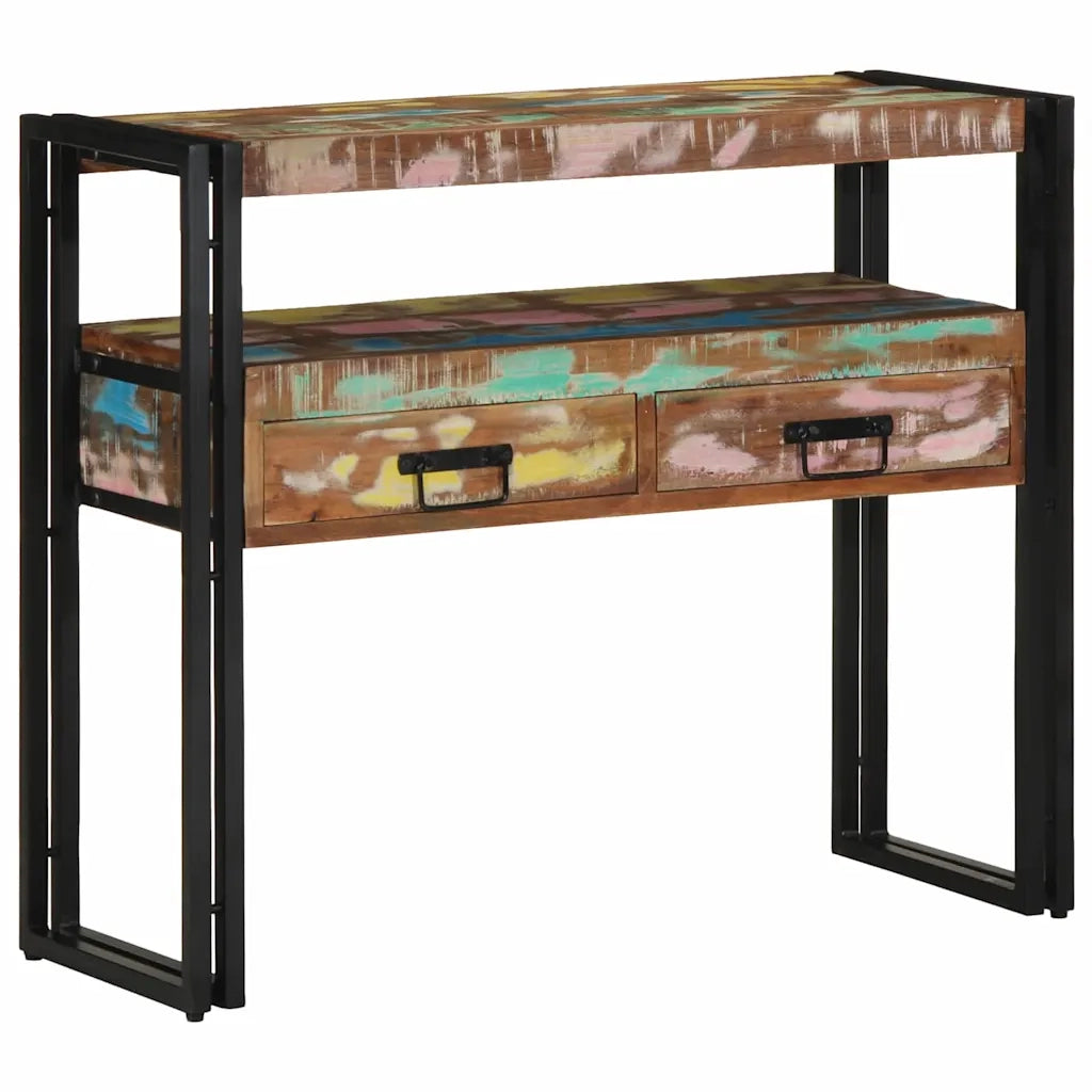 Tavolo consolle 90 x 33 x 75 cm Legno Recuperato Massello 4102744