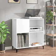 Mobile Porta Dischi Bianco 84,5x38x89 cm in Legno Multistrato 831997