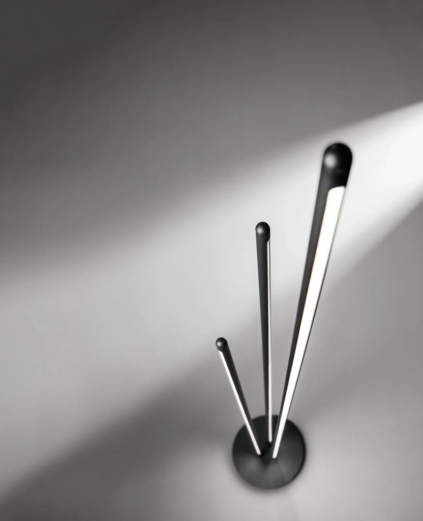 Piantana in metallo colore nero Twins LED 47W 3000K 3760Lm dimmerabile