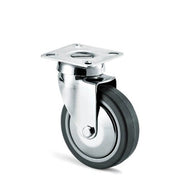 RUOTA MOBILE D 60 MM GOMMA GRIGIA 220C C/PIASTRA- 8,0 pz