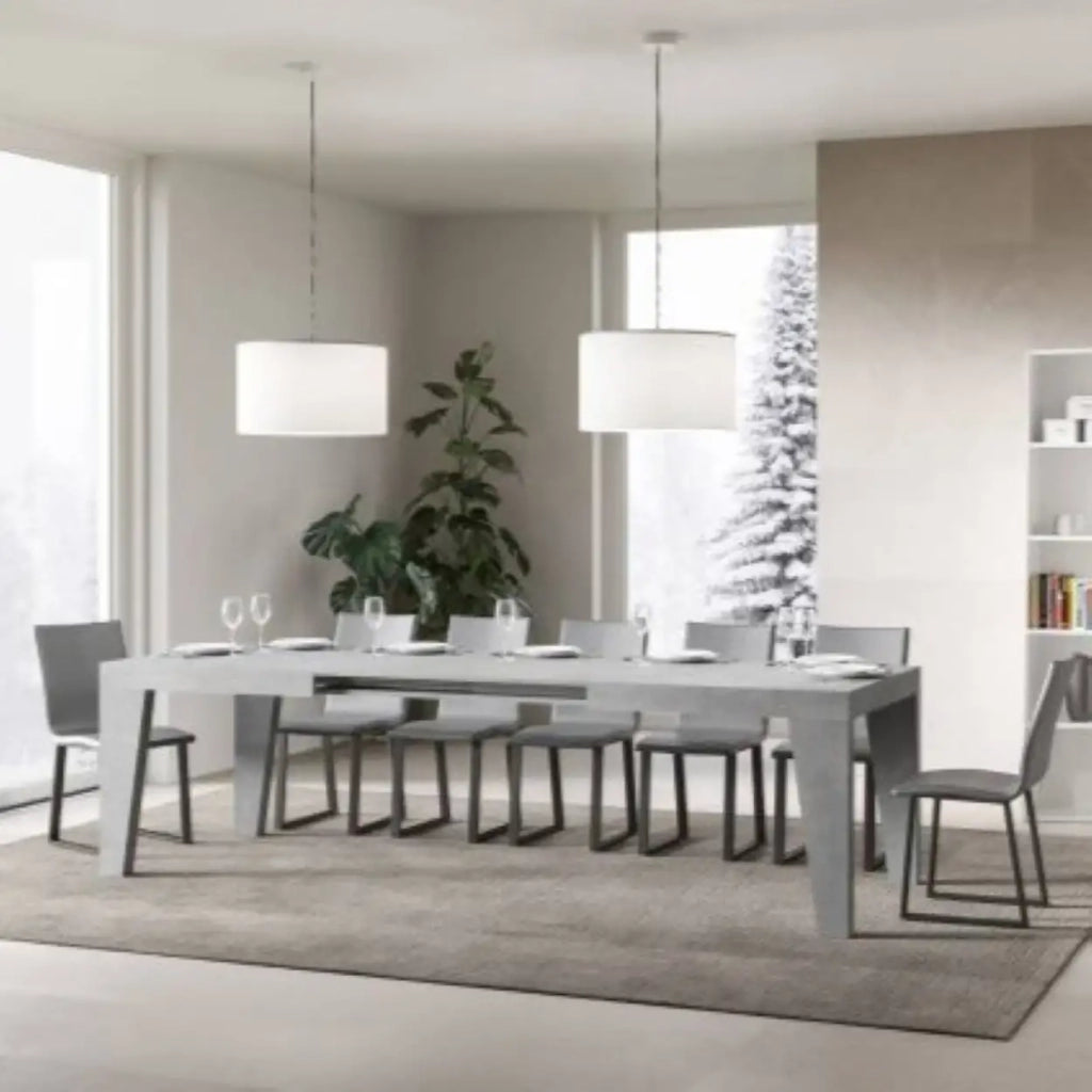 Tavolo allungabile 160/264x90 cm Naxy colore cemento