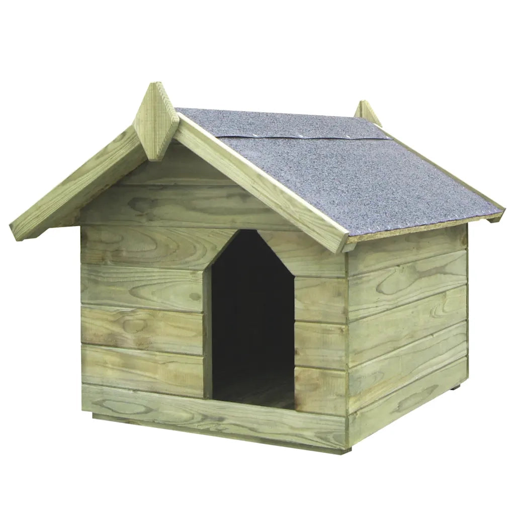 Cuccia per Cane da Esterno con Tetto Apribile Pino Impregnatocod mxl 81731