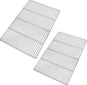 Griglia rettangolare in acciaio inossidabile 59 x 40 cm (lotto da 2), rete di sostituzione grill per BBQ, griglia multifunzionale
