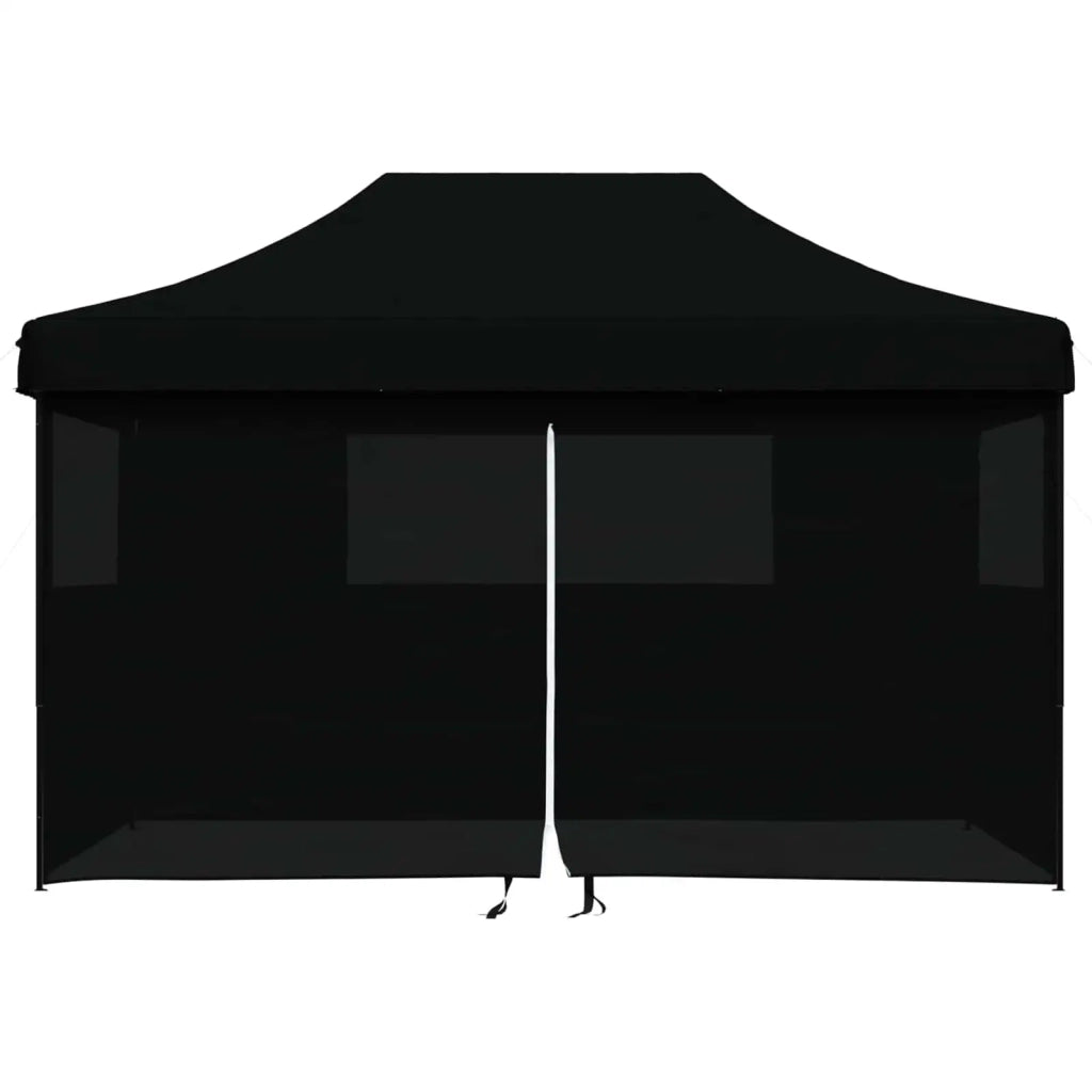 Tendone per Feste Pieghevole Pop-Up con 4 Pareti Nero 4004982