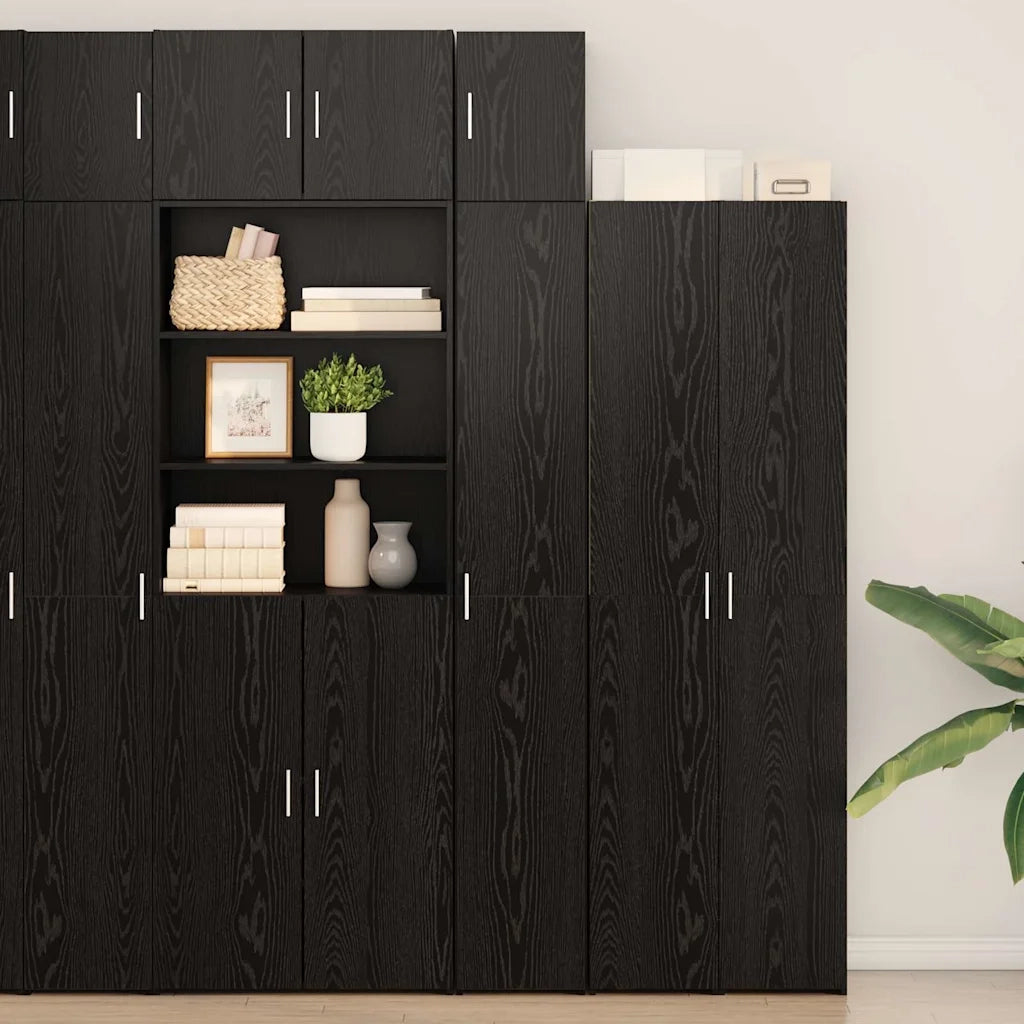Armadio 2 pz Rovere Nero 30 x 42,5 x 225 cm CFW7000019