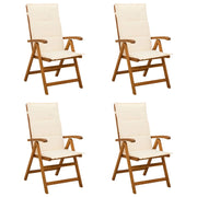 Sedie da giardino reclinabili 4 pz Naturale 3434464