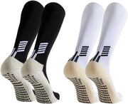 Due pair di calzettoni antiscivolo per uomini 40-46 anti-prurito tessuto di cotone spesso con grip respiro per bicicletta e trekking