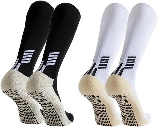Due pair di calzettoni antiscivolo per uomini 40-46 anti-prurito tessuto di cotone spesso con grip respiro per bicicletta e trekking