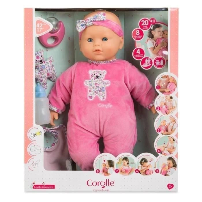 Grande bambola interattiva Lucille - COROLLE - Mon Grand Poupon - 42 cm - dai 2 anni in su