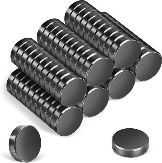 70 pezzi di magneti per lavagna, 18 x 5 mm magneti ferrosi forti, magneti neri per frigorifero, magneti rotondi per lavagna bianca, cartelloni, magneti per frigorifero