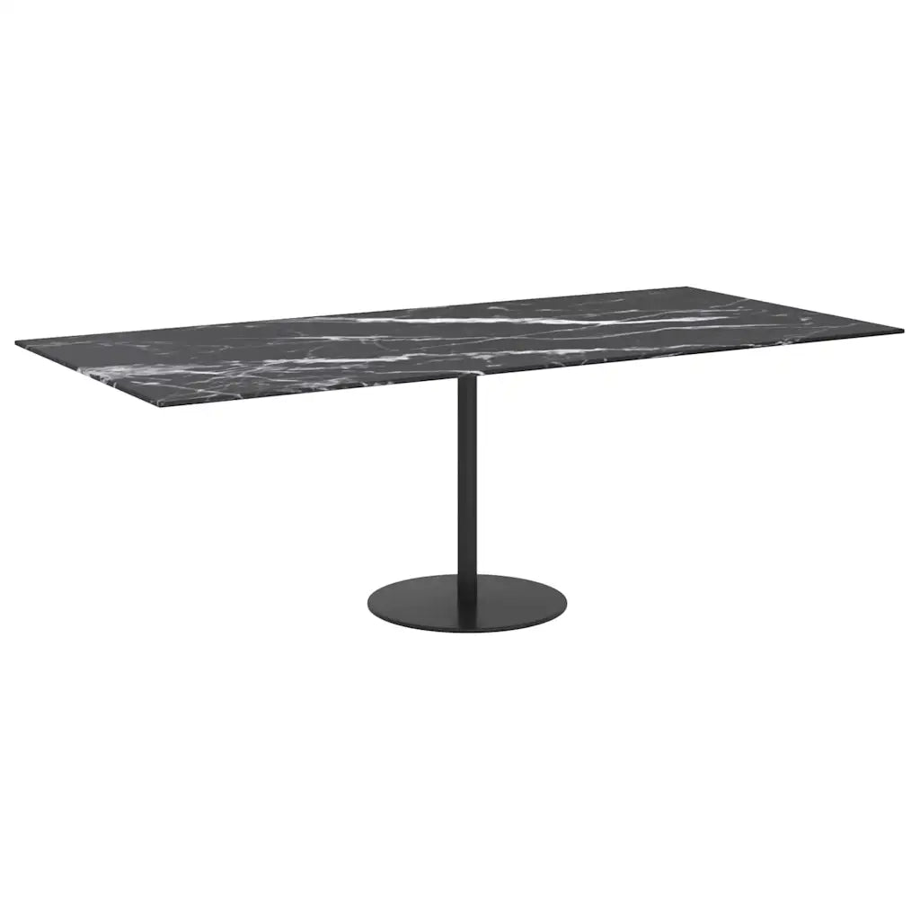 Piano Tavolo | Superficie Tavolo | Piano Scrivania Nero 100x62 cm 8mm Vetro Temperato Design Marmo