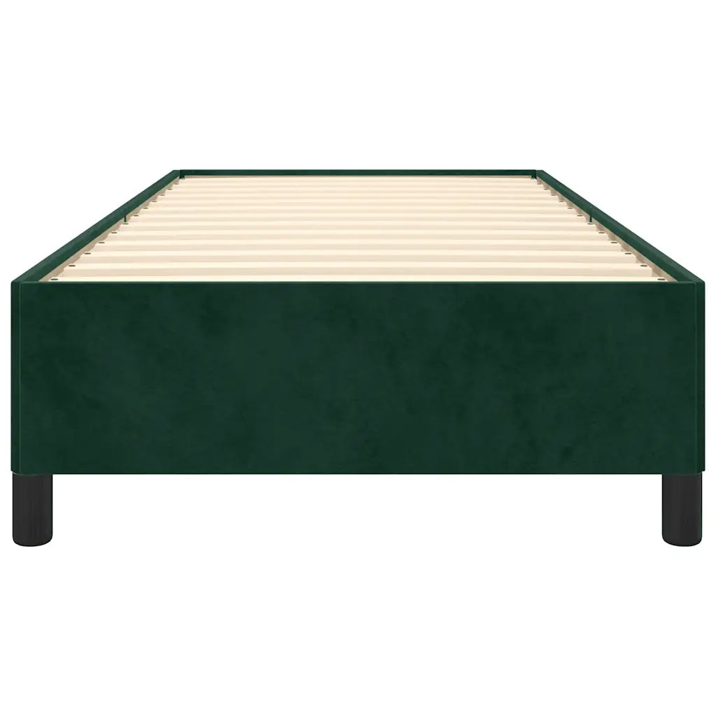 Giroletto senza Materasso Verde Scuro 80x200 cm in Velluto