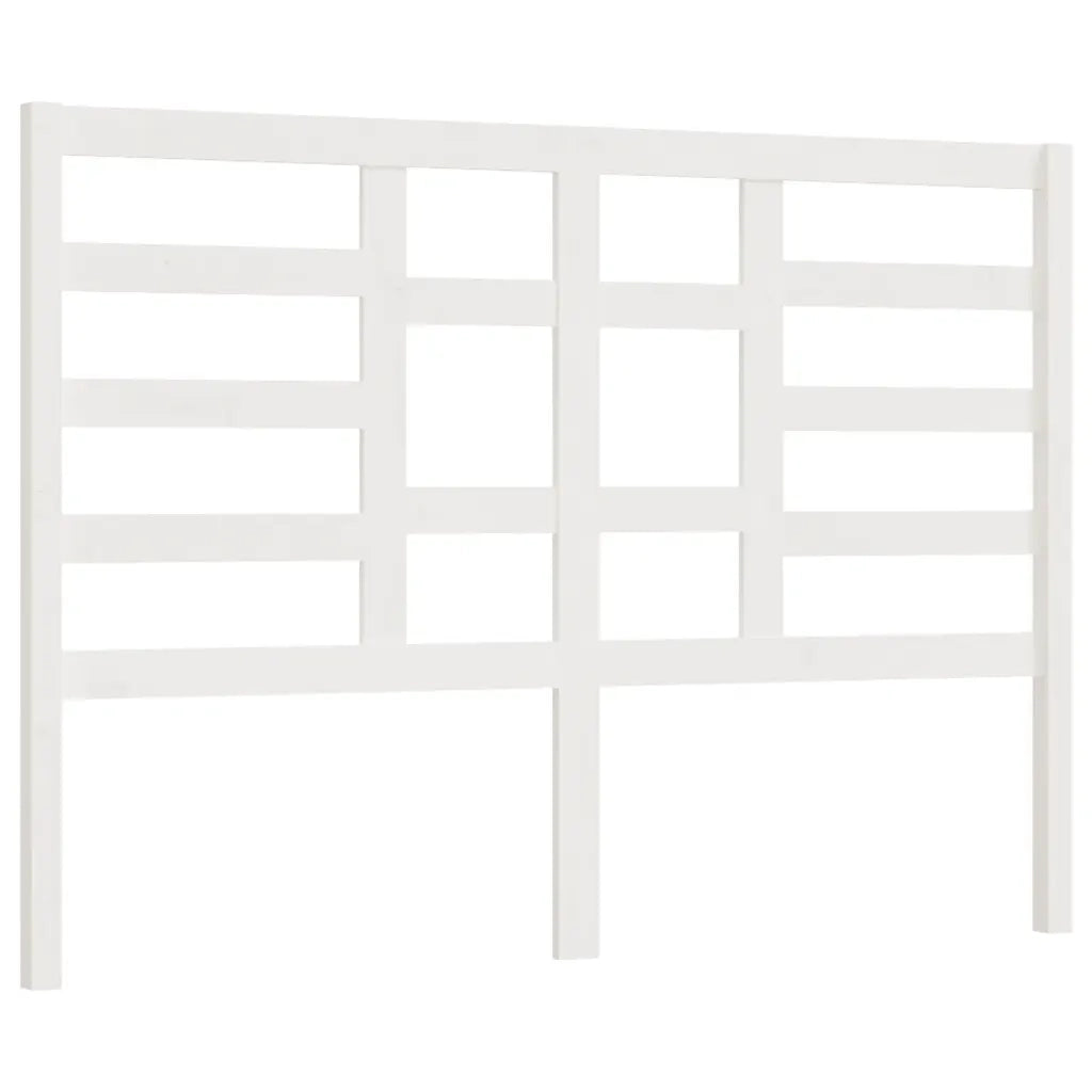 Testiera per Letto-Testata-Testiera Decorativa Bianca 126x4x104cm in Legno Massello di Pino 631427