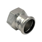 RACCORDO DRITTO A PRESSARE FEMMINA FEMMINA IN ACCIAIO INOX SERIE INOXPRES UNIKO - 1Xø22  - RMR