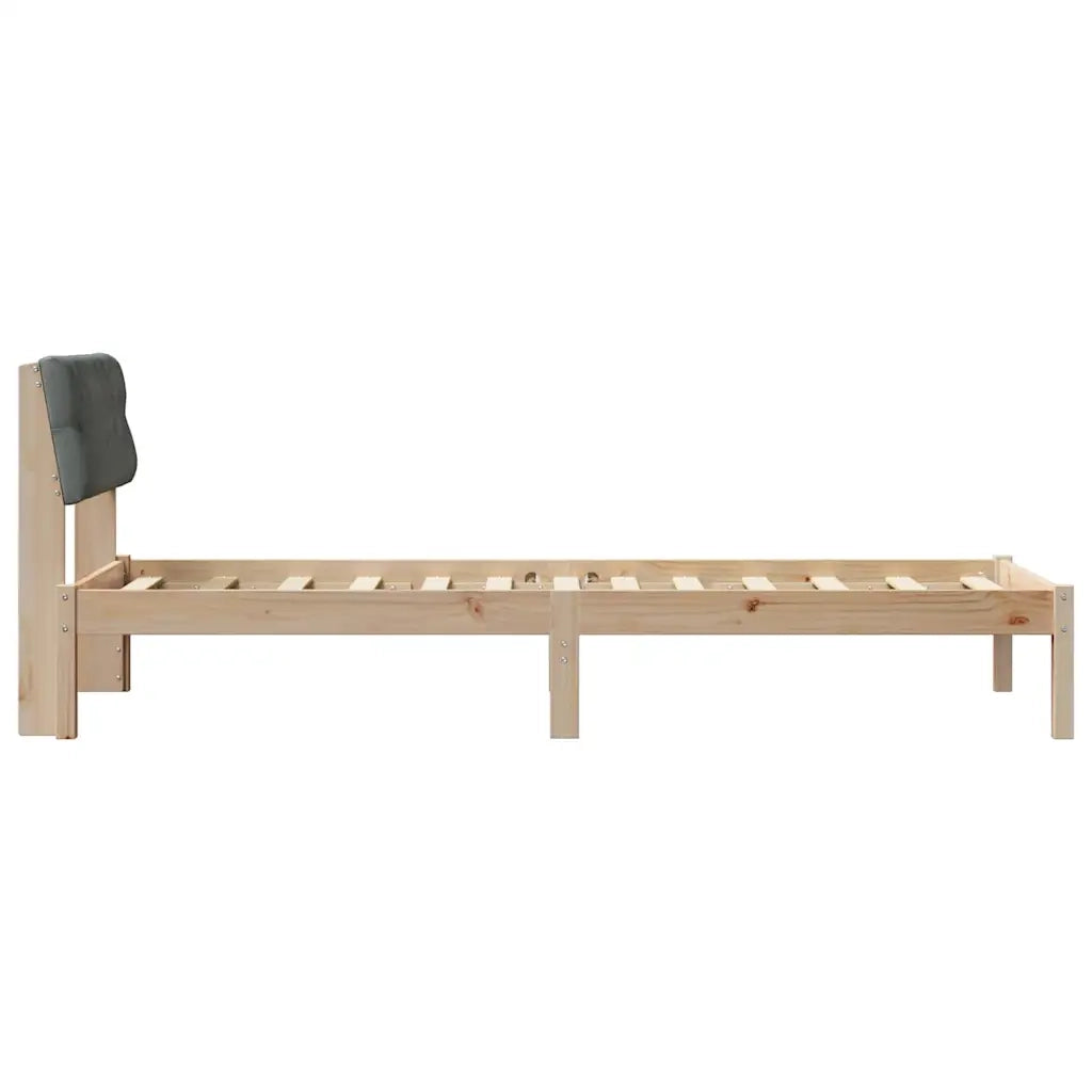 Struttura del Letto marrone e grigio scuro 75 x 190 cm 878650