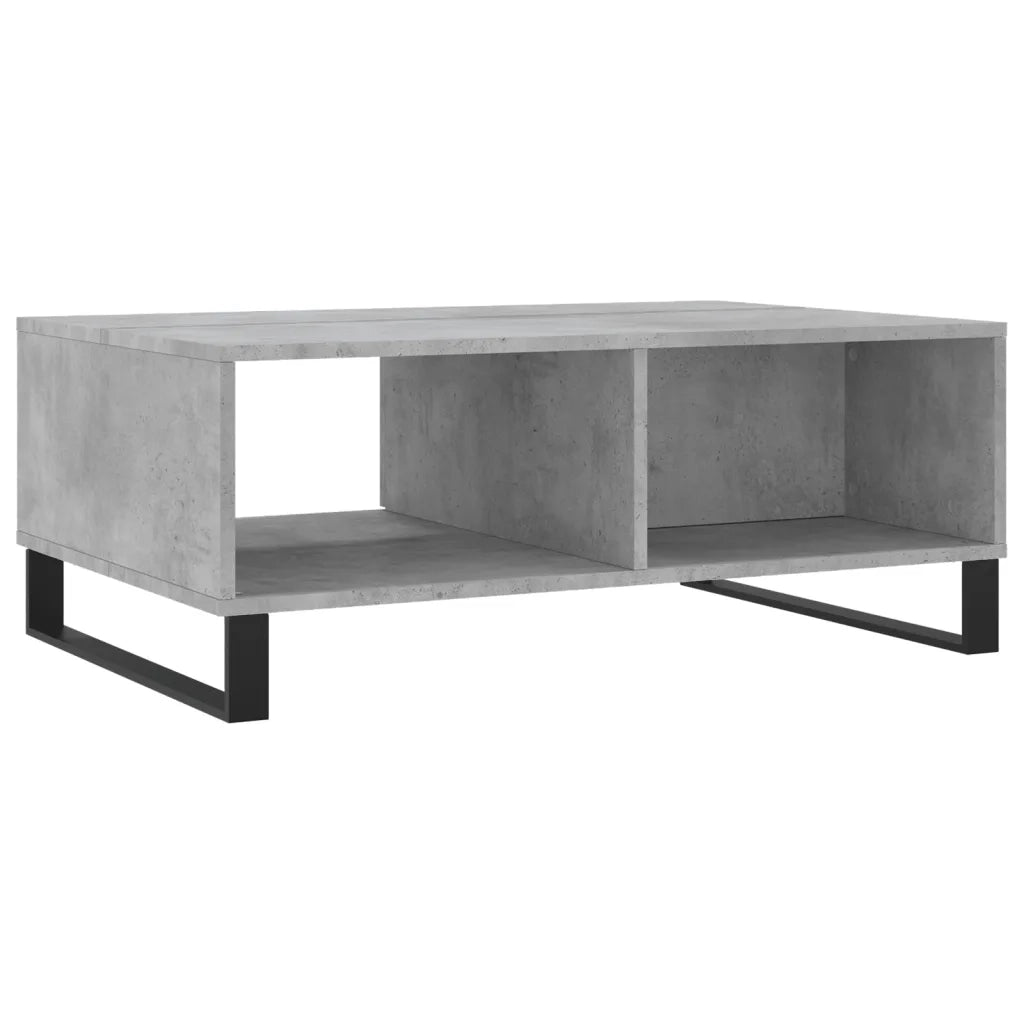 Tavolino da Salotto-Tavolino da soggiorno-Tavolo Grigio Cemento 90x60x35cm Legno Multistrato 207739