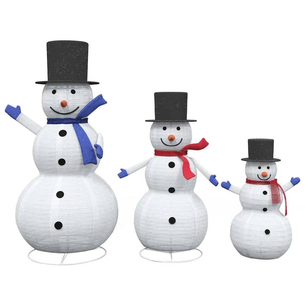 Famiglia di Pupazzi di Neve di Natale 3 pcs Bianco caldo 42018968