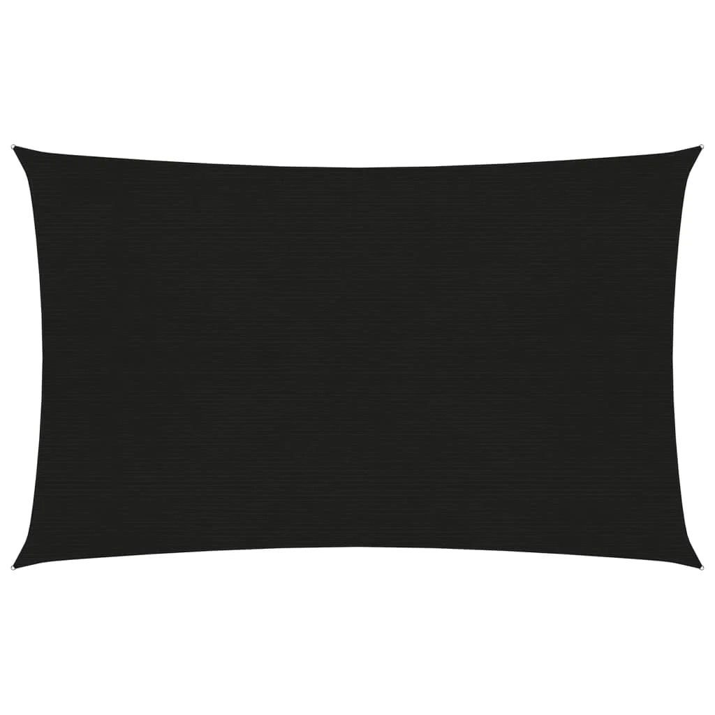 Vela ombreggiante 160 g/m² nera 3 x 5 m HDPE 02_0009206