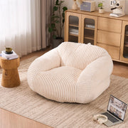 Poltrona relax in velluto ¨C Minimal ¨C Beige per soggiorno camera balcone
