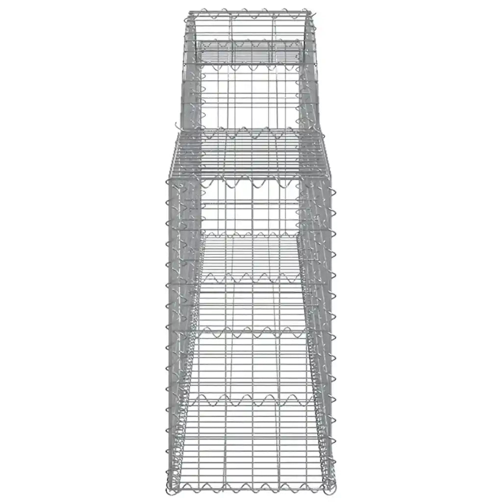 Cesti Gabbioni ad Arco 5 pz 300x30x60/80 cm Ferro Zincato