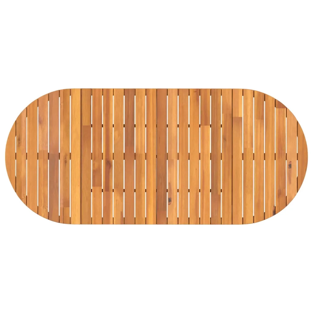 Tavolo da pranzo ovale da giardino 200x90x75 cm in Legno Massello di Acacia 4108137